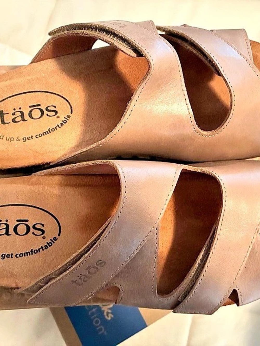 taos Casita Leather Strappy Sandals in Brown US 8
